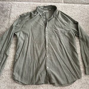 Hawker Rye Mens Button Down Shirt XL Green Oxford Casual Long Sleeve